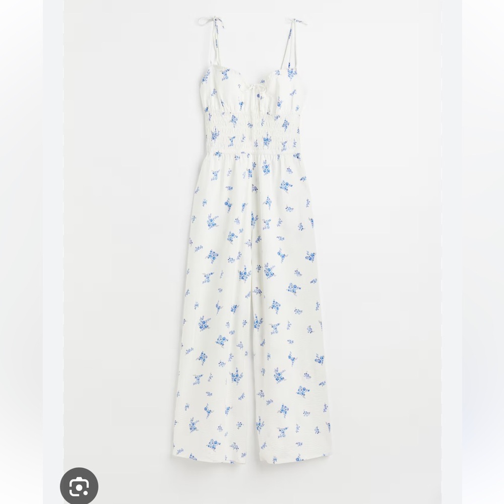 H&M Women’s Patterned White/Floral Jumpsuit